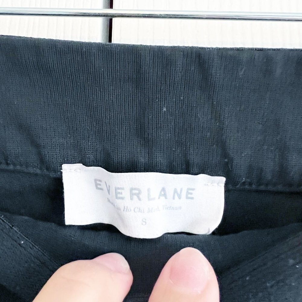 Everlane Solid Black Side Zip Stretch Skinny Pant… - image 5